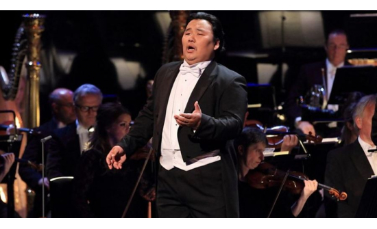 MONGOLIAN OPERA SINGER AMARTUVSHIN PERFORMING AT THE SAN FRANCISCO OPERA